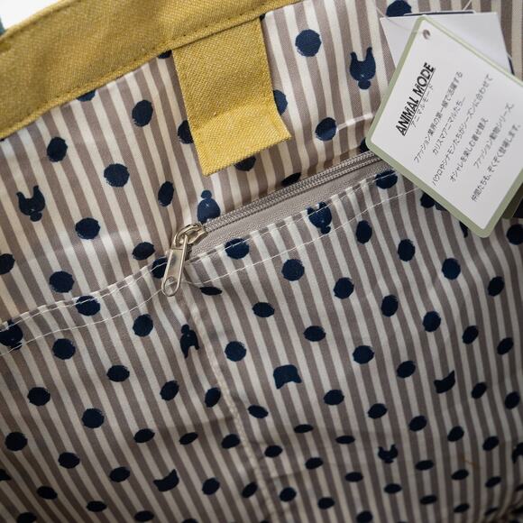 Kusuguru Japan Cat & French Bulldog Embroidered Tote Bag - Y - Picture 8 of 8